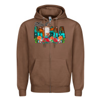 Chestnut Blessed Mama Flowers Cow Zipper Hoodie - CowCowDesign