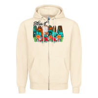 Sandshell Blessed Mama Flowers Cow Zipper Hoodie - CowCowDesign
