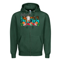 Sports Green Blessed Mama Flowers Cow Zipper Hoodie - CowCowDesign