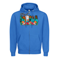 True Royal Blessed Mama Flowers Cow Zipper Hoodie - CowCowDesign