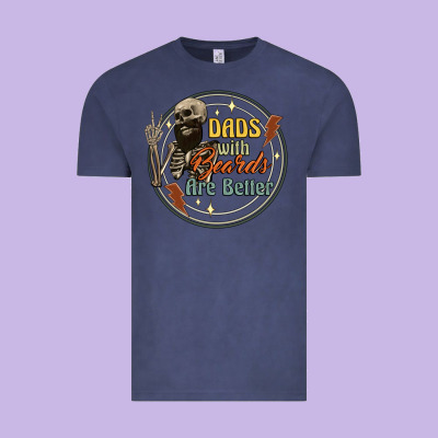 Dads With Beards Are Better Vintage Tee Designed By Artiststas
