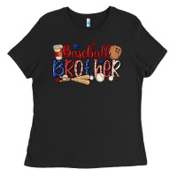 Black baseball brother Ladies Tee - MaliasSmallBusiness