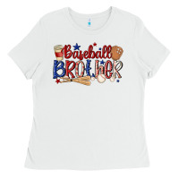 White baseball brother Ladies Tee - MaliasSmallBusiness