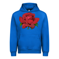 Cobalt Oklahoma Rose Illustrations Urban Hoodie - LillyAllenDesigns