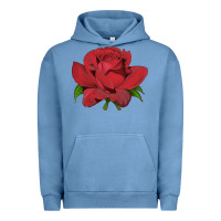 Pigment Pebble Blue Oklahoma Rose Illustrations Urban Hoodie - LillyAllenDesigns