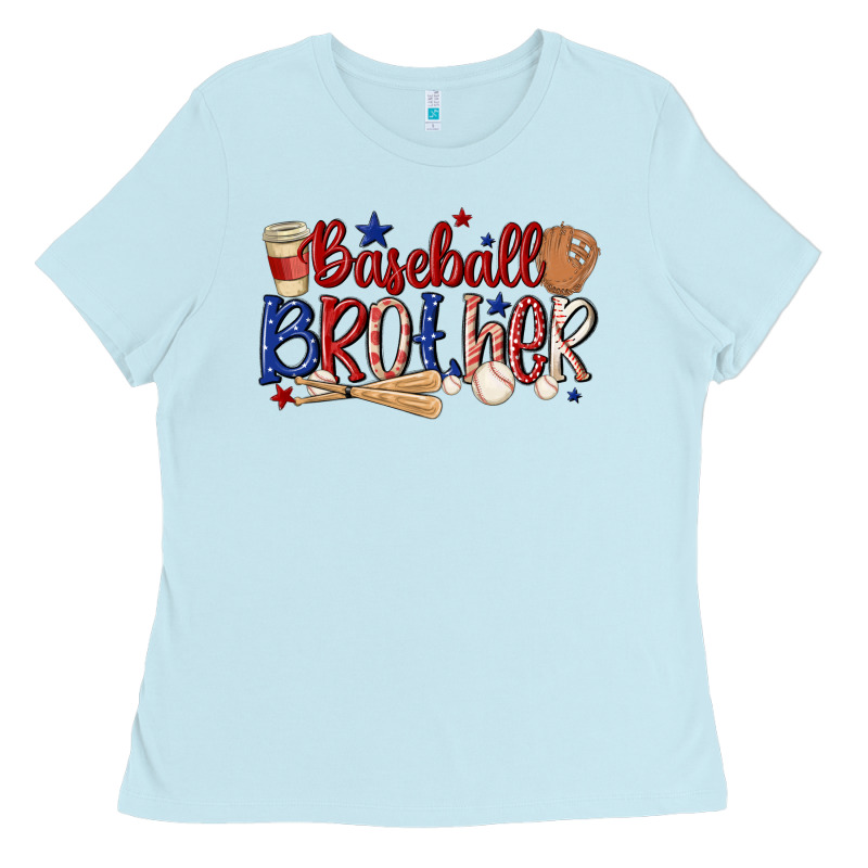 Baseball Brother Ladies Tee by MaliasSmallBusiness | Teevron