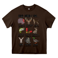 Chocolate Brown god says i am hunting Heavy Core Tee - MaliasSmallBusiness