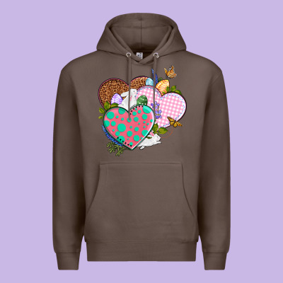 Easter Day Western Easter Hearts Premium Hoodie Designed By Oliviacreatesart