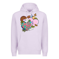 Lilac Easter Day Western Easter hearts Premium Hoodie - OliviaCreatesArt