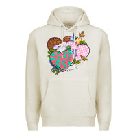 Oatmeal Heather Easter Day Western Easter hearts Premium Hoodie - OliviaCreatesArt