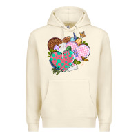 Sandshell Easter Day Western Easter hearts Premium Hoodie - OliviaCreatesArt