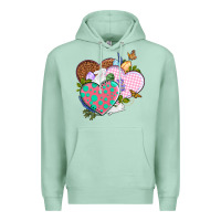 Seafoam Easter Day Western Easter hearts Premium Hoodie - OliviaCreatesArt