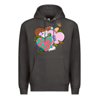 Smoke Easter Day Western Easter hearts Premium Hoodie - OliviaCreatesArt
