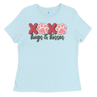 Baby Blue xoxo hugs and kisses Ladies Tee - MaliasSmallBusiness