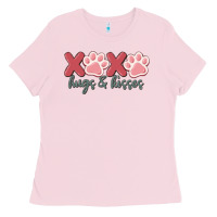 Bubblegum Pink xoxo hugs and kisses Ladies Tee - MaliasSmallBusiness