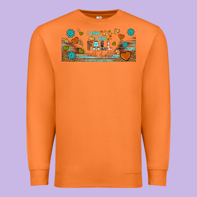 I Think I Love Fall Most Of All Libbey Glass Premium Sweatshirt Designed By Bundleandbundleshop