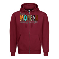 Burgundy Being a Momma Makes My Life Complete Zipper Hoodie - CowCowDesign