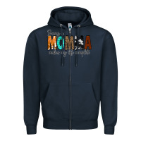 Navy Being a Momma Makes My Life Complete Zipper Hoodie - CowCowDesign