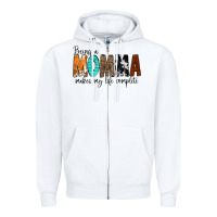 White Being a Momma Makes My Life Complete Zipper Hoodie - CowCowDesign
