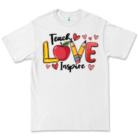 White teach love inspire Premium Tee - MaliasSmallBusiness