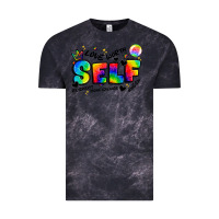 Cloud Black self love tie dye Vintage Tee - Artiststas