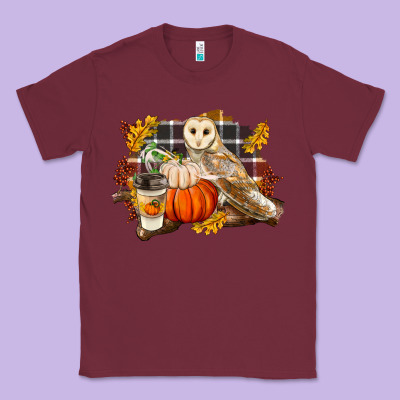 Fall Barn Owl Classic Tee Designed By Lillyallendesigns