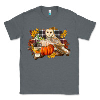 Charcoal Heather Fall Barn Owl Classic Tee - LillyAllenDesigns