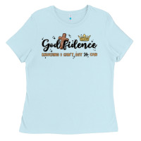 Baby Blue godfidence Ladies Tee - MaliasSmallBusiness