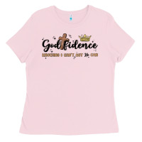 Bubblegum Pink godfidence Ladies Tee - MaliasSmallBusiness