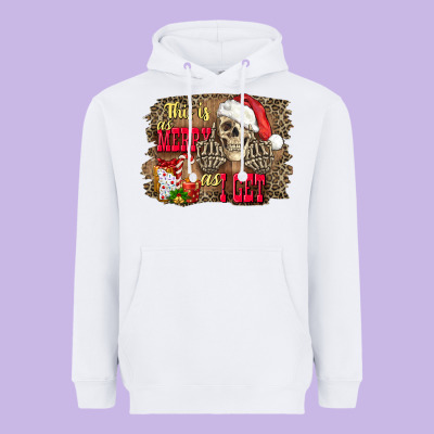 This Is As Merry As I Get Skull Heavyweight Hoodie Designed By Fadigitalartstudio