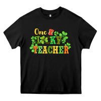 Black one lucky teacher Heavy Core Tee - AdoDesignShop