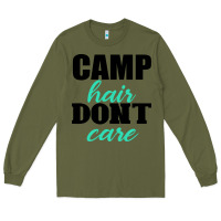 Army Green Camp Hair Don't Care Black Long Sleeve Tee - Bettercallsaul