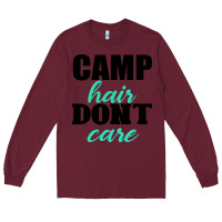 Burgundy Camp Hair Don't Care Black Long Sleeve Tee - Bettercallsaul