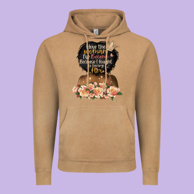 I Love The Woman L've Become Black Girl Vintage Hoodie Designed By Artiststas