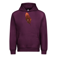Mauve Wine croton leaf Urban Hoodie - LillyAllenDesigns