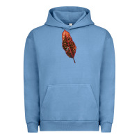 Pigment Pebble Blue croton leaf Urban Hoodie - LillyAllenDesigns