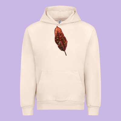 Croton Leaf Urban Hoodie Designed By Lillyallendesigns