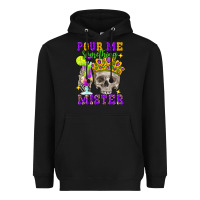 Black skull pour me something mister Heavyweight Hoodie - FaDigitalArtStudio