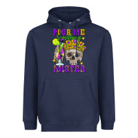 Navy skull pour me something mister Heavyweight Hoodie - FaDigitalArtStudio
