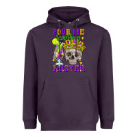 Plum skull pour me something mister Heavyweight Hoodie - FaDigitalArtStudio