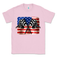 Bubblegum Pink American Racing Flag Classic Tee - JahusDesignShop