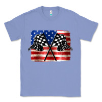 Colony Blue American Racing Flag Classic Tee - JahusDesignShop