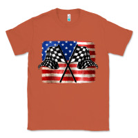 Copper American Racing Flag Classic Tee - JahusDesignShop