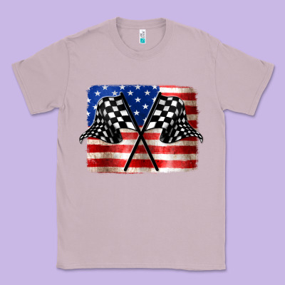American Racing Flag Classic Tee Designed By Jahusdesignshop