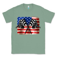 Sage American Racing Flag Classic Tee - JahusDesignShop