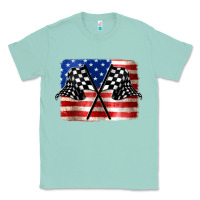 Seafoam American Racing Flag Classic Tee - JahusDesignShop