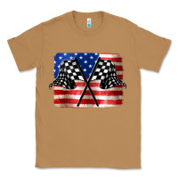 Toasted Coconut American Racing Flag Classic Tee - JahusDesignShop
