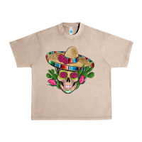 French Oak mexican skull sombrero roses cactus serape Urban Heavy Tee - Artiststas