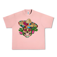 Salmon mexican skull sombrero roses cactus serape Urban Heavy Tee - Artiststas