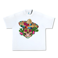 White mexican skull sombrero roses cactus serape Urban Heavy Tee - Artiststas